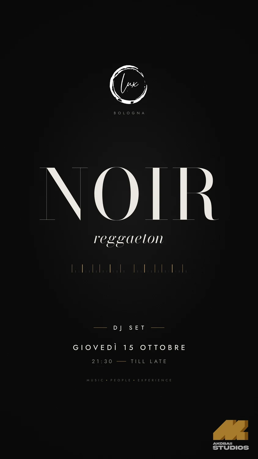 Noir night poster in story format