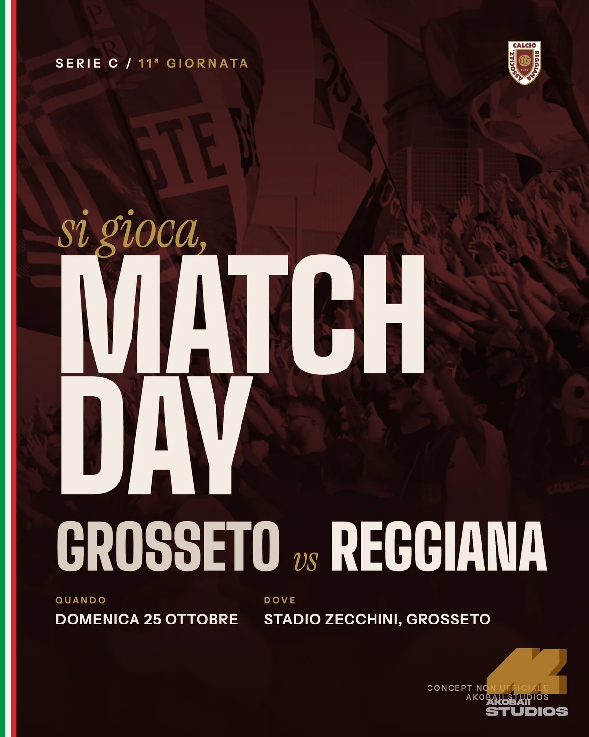 Matchday post: Grosseto vs Reggiana